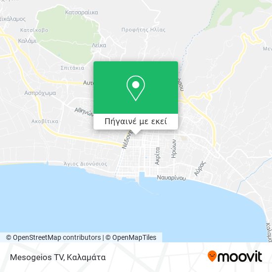Mesogeios TV χάρτης