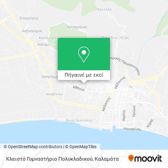 Κλειστό Γυμναστήριο Πολυκλαδικού χάρτης