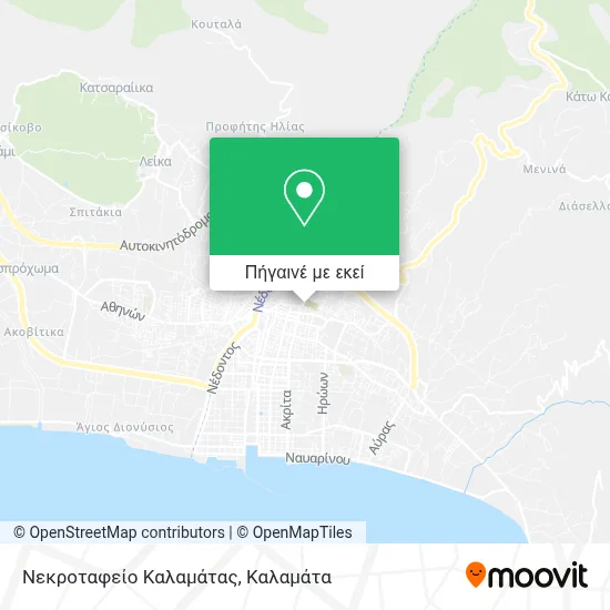 Νεκροταφείο Καλαμάτας χάρτης