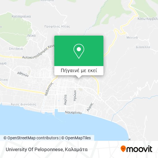 University Of Peloponnese χάρτης