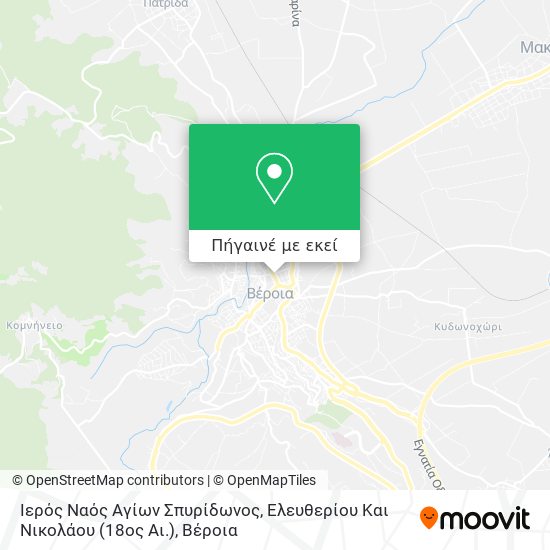 Ιερός Ναός Αγίων Σπυρίδωνος, Ελευθερίου Και Νικολάου (18ος Αι.) χάρτης