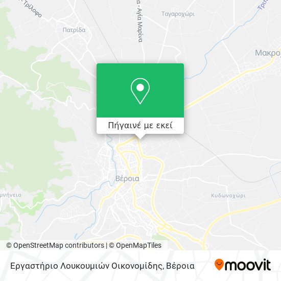 Εργαστήριο Λουκουμιών Οικονομίδης χάρτης