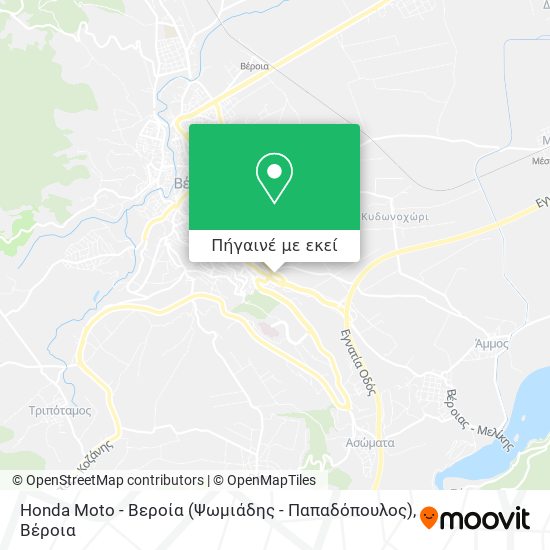 Honda Moto - Βεροία (Ψωμιάδης - Παπαδόπουλος) χάρτης
