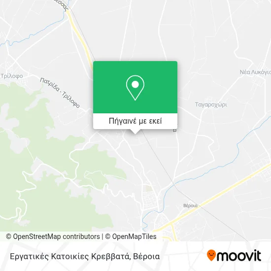 Εργατικές Κατοικίες Κρεββατά χάρτης