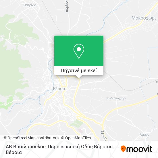 ΑΒ Βασιλόπουλος, Περιφερειακή Οδός Βέροιας χάρτης