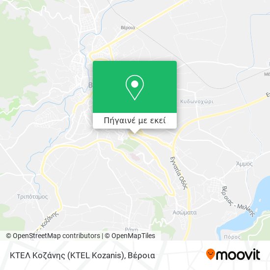 ΚΤΕΛ Κοζάνης (KTEL Kozanis) χάρτης