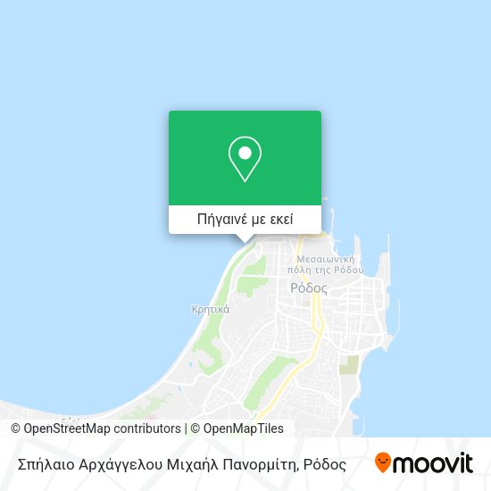 Σπήλαιο Αρχάγγελου Μιχαήλ Πανορμίτη χάρτης