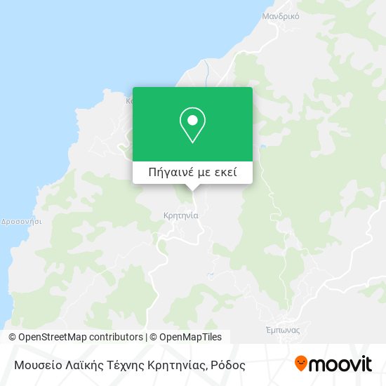 Μουσείο Λαϊκής Τέχνης Κρητηνίας χάρτης