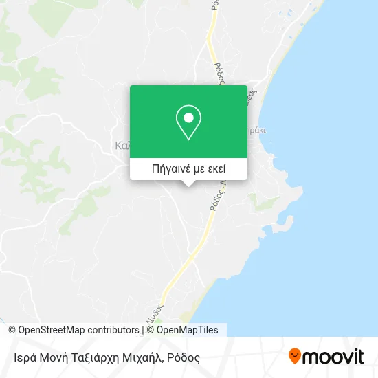 Ιερά Μονή Ταξιάρχη Μιχαήλ χάρτης