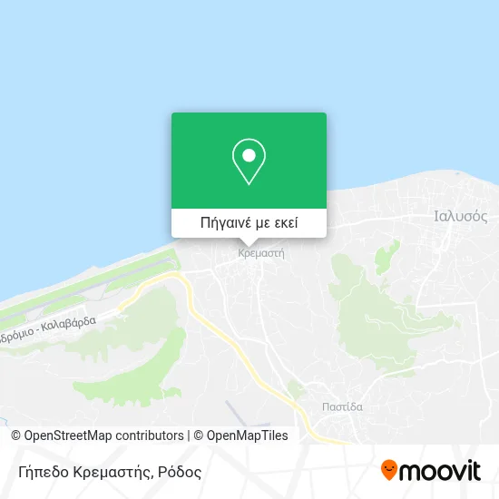 Γήπεδο Κρεμαστής χάρτης