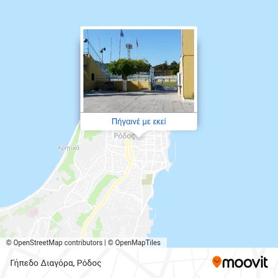 Γήπεδο Διαγόρα χάρτης