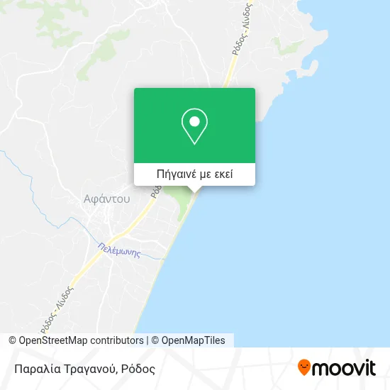 Παραλία Τραγανού χάρτης