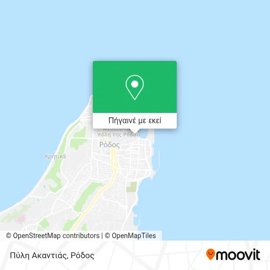 Πύλη Ακαντιάς χάρτης