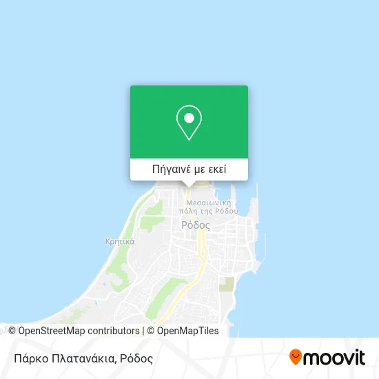 Πάρκο Πλατανάκια χάρτης