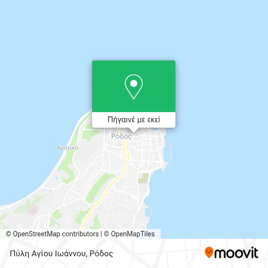 Πύλη Αγίου Ιωάννου χάρτης
