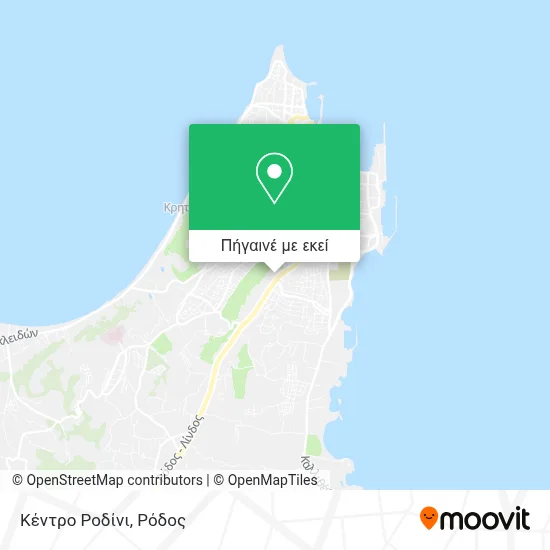 Κέντρο Ροδίνι χάρτης