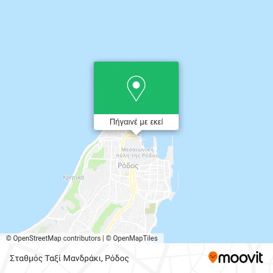 Σταθμός Ταξί Μανδράκι χάρτης