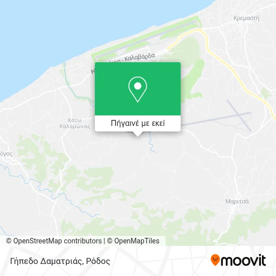 Γήπεδο Δαματριάς χάρτης