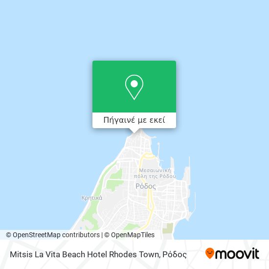 Mitsis La Vita Beach Hotel Rhodes Town χάρτης
