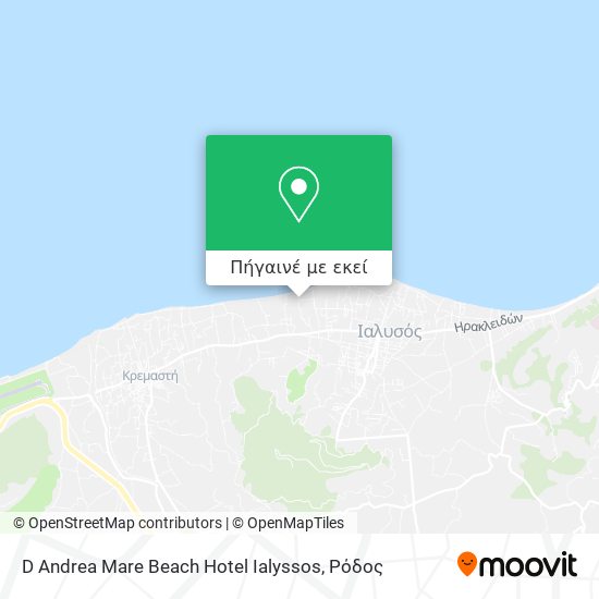 D Andrea Mare Beach Hotel Ialyssos χάρτης