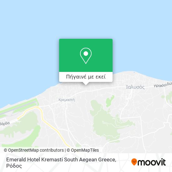Emerald Hotel Kremasti South Aegean Greece χάρτης