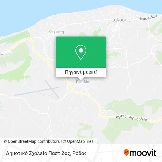 Δημοτικό Σχολείο Παστίδας χάρτης