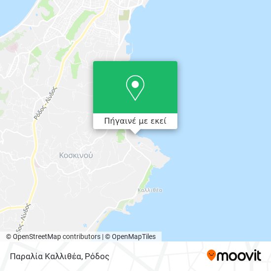 Παραλία Καλλιθέα χάρτης