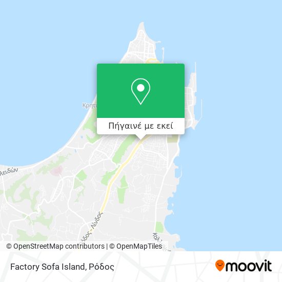 Factory Sofa Island χάρτης