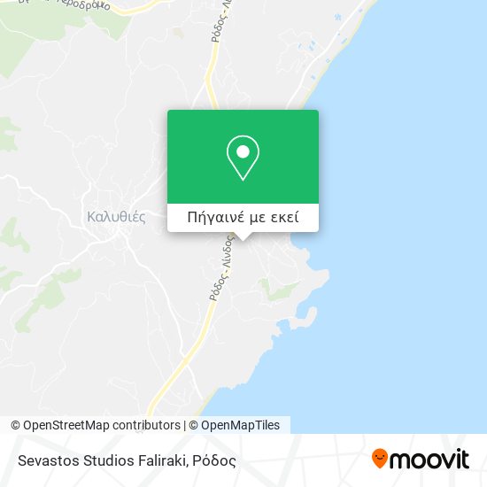 Sevastos Studios Faliraki χάρτης