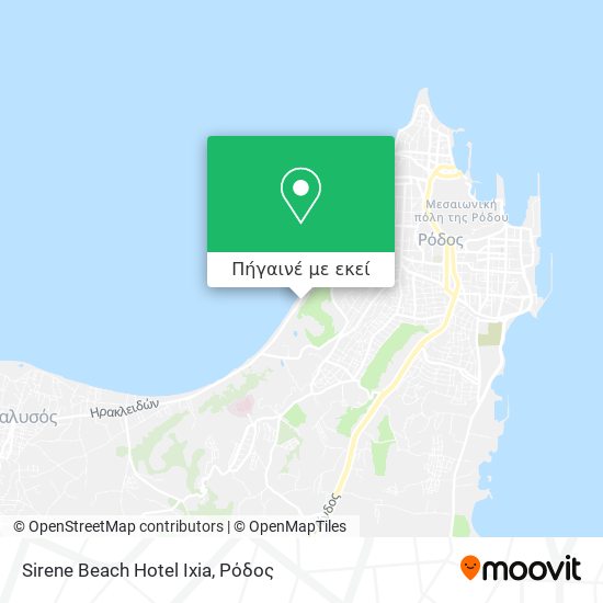 Sirene Beach Hotel Ixia χάρτης