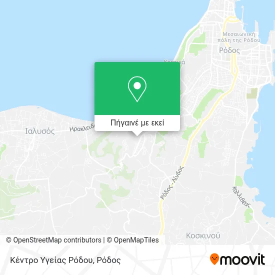 Κέντρο Υγείας Ρόδου χάρτης