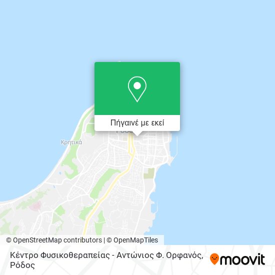 Κέντρο Φυσικοθεραπείας - Αντώνιος Φ. Ορφανός χάρτης