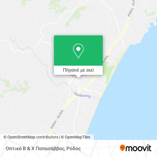 Οπτικά Β & Χ Παπασάββας χάρτης