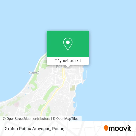 Στάδιο Ρόδου Διαγόρας χάρτης