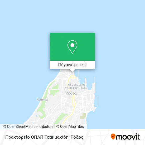 Πρακτορείο ΟΠΑΠ Τσακμακίδη χάρτης