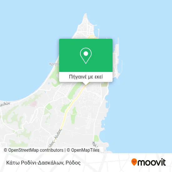 Κάτω Ροδίνι-Δασκάλων χάρτης