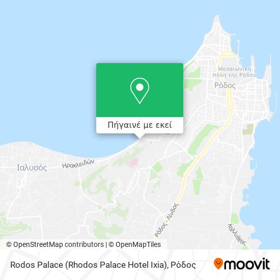 Rodos Palace (Rhodos Palace Hotel Ixia) χάρτης