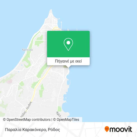 Παραλία Καρακόνερο χάρτης