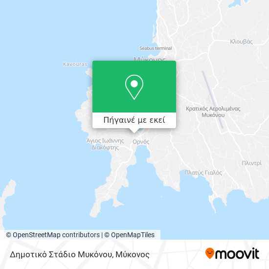 Δημοτικό Στάδιο Μυκόνου χάρτης