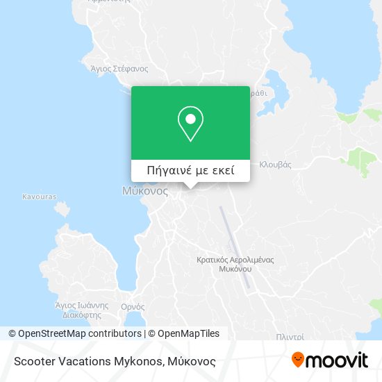 Scooter Vacations Mykonos χάρτης