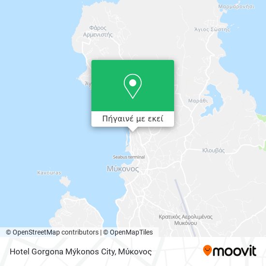 Hotel Gorgona Mýkonos City χάρτης