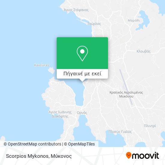 Scorpios Mykonos χάρτης