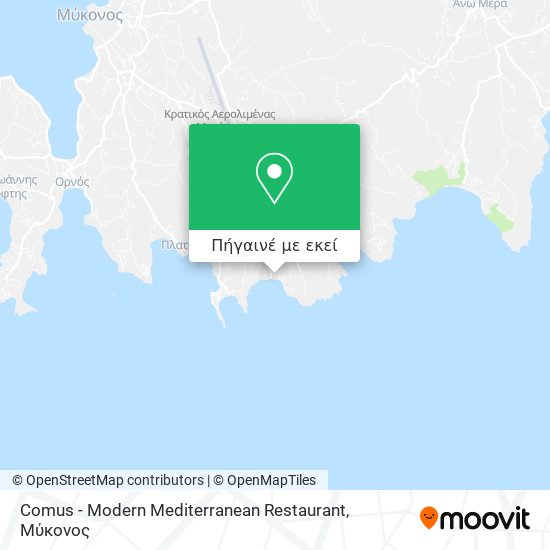 Comus - Modern Mediterranean Restaurant χάρτης