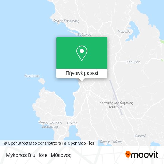 Mykonos Blu Hotel χάρτης