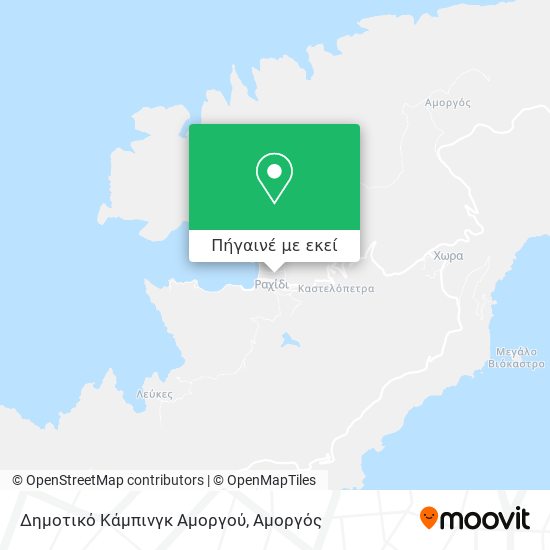 Δημοτικό Κάμπινγκ Αμοργού χάρτης