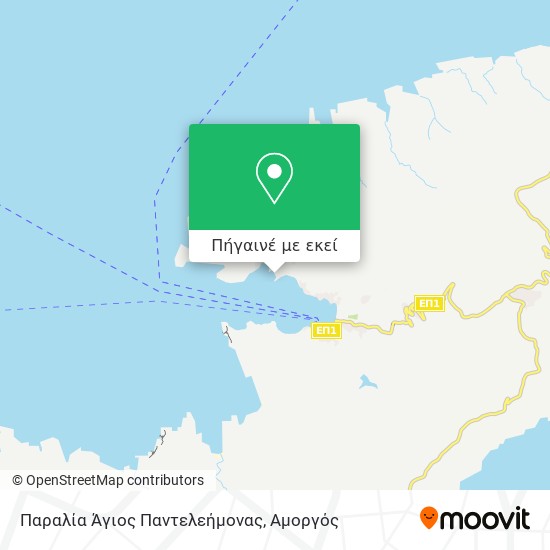 Παραλία Άγιος Παντελεήμονας χάρτης