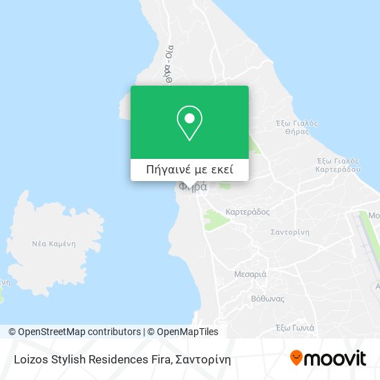 Loizos Stylish Residences Fira χάρτης