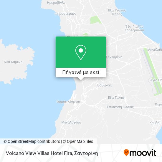 Volcano View Villas Hotel Fira χάρτης