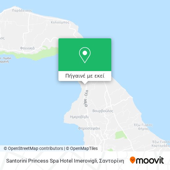 Santorini Princess Spa Hotel Imerovigli χάρτης