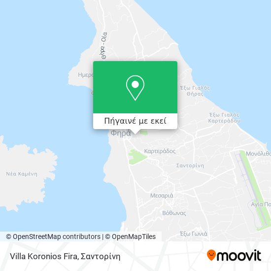 Villa Koronios Fira χάρτης